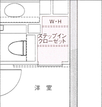 ステップインクローゼット 間取り図